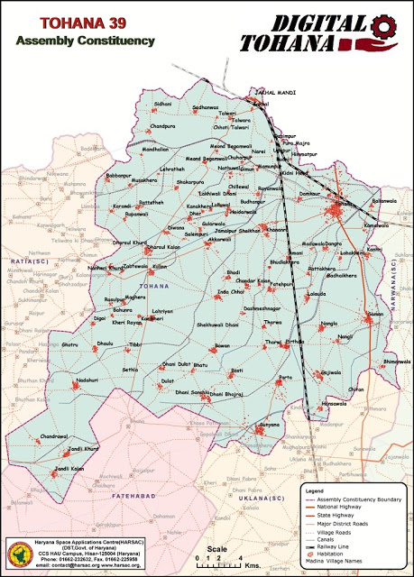 City Tohana Fatehabad Haryana Map